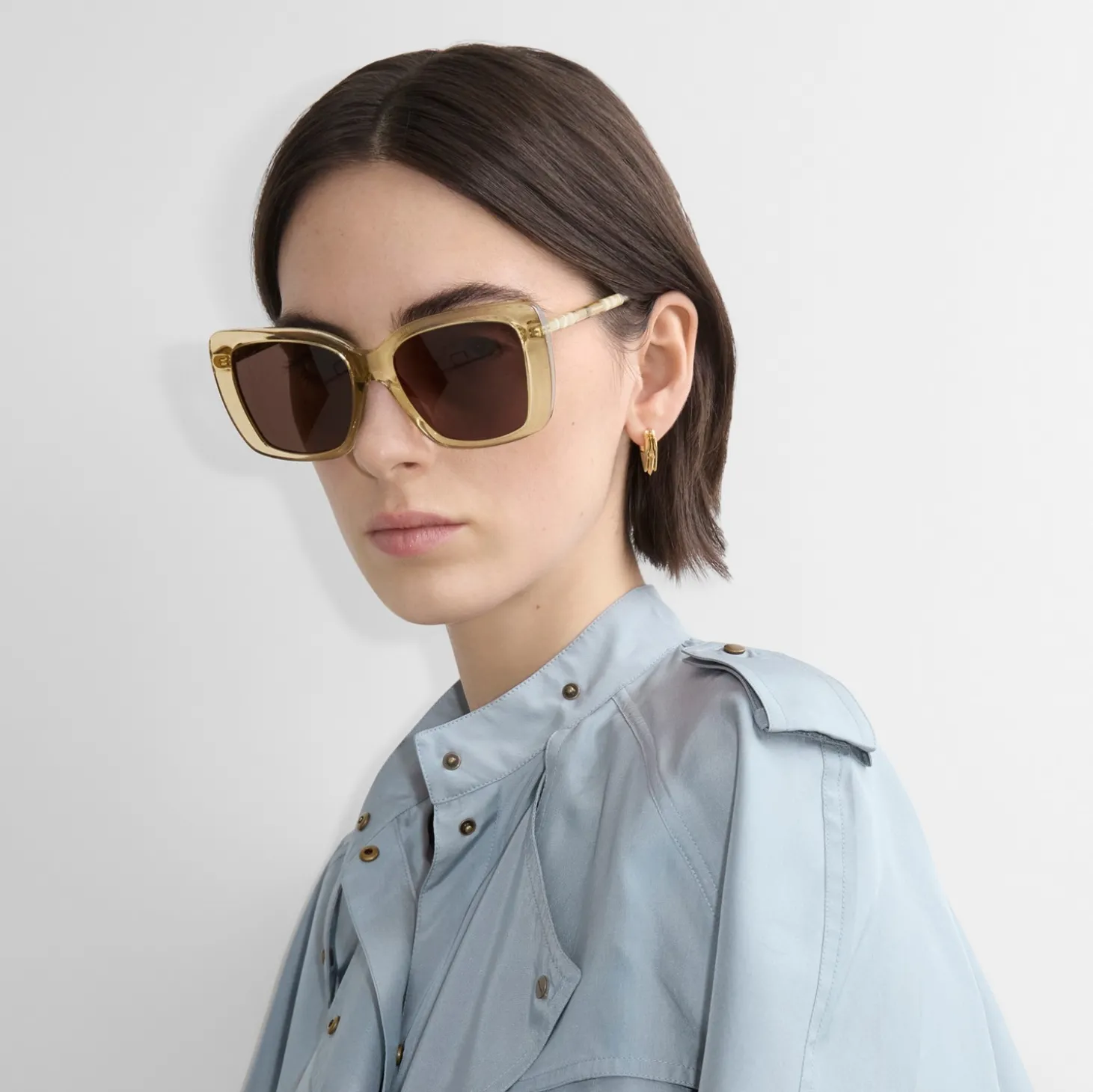 Tubular Check Square Sunglasses