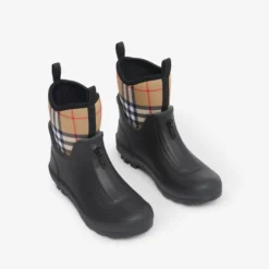Vintage Check Neoprene and Rubber Rain Boots
