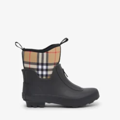 Vintage Check Neoprene and Rubber Rain Boots