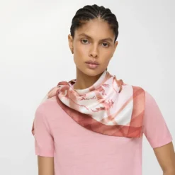 Watercolour Check Silk Scarf