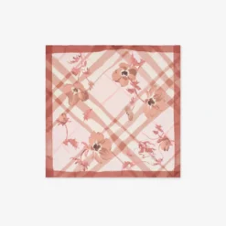 Watercolour Check Silk Scarf