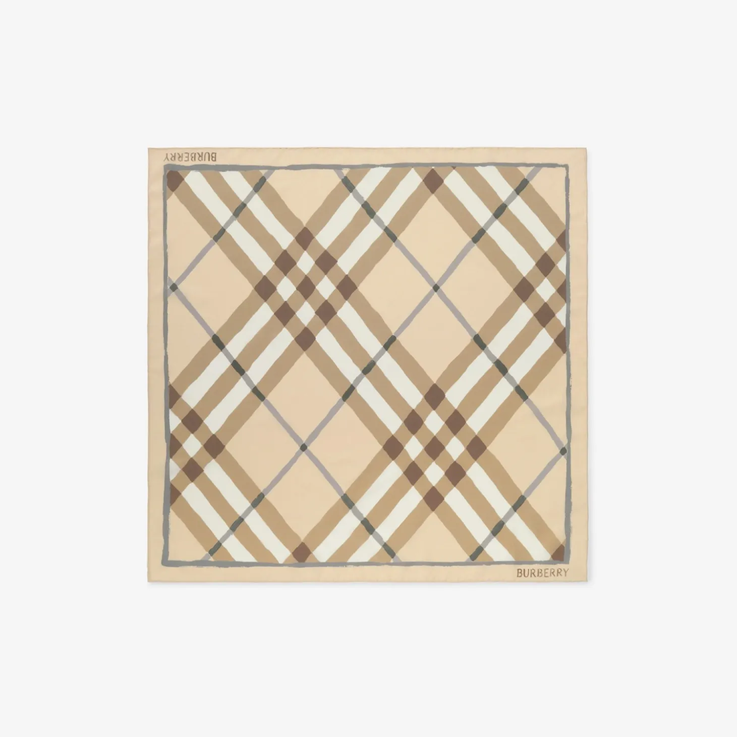 Watercolour Check Silk Scarf