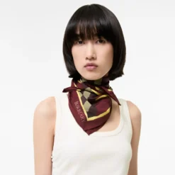 Watercolour Check Silk Scarf
