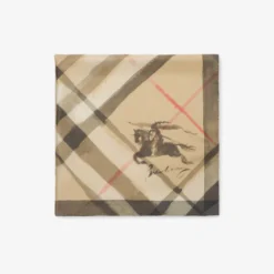 Watercolour Check Silk Scarf