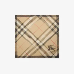 Watercolour Check Silk Scarf