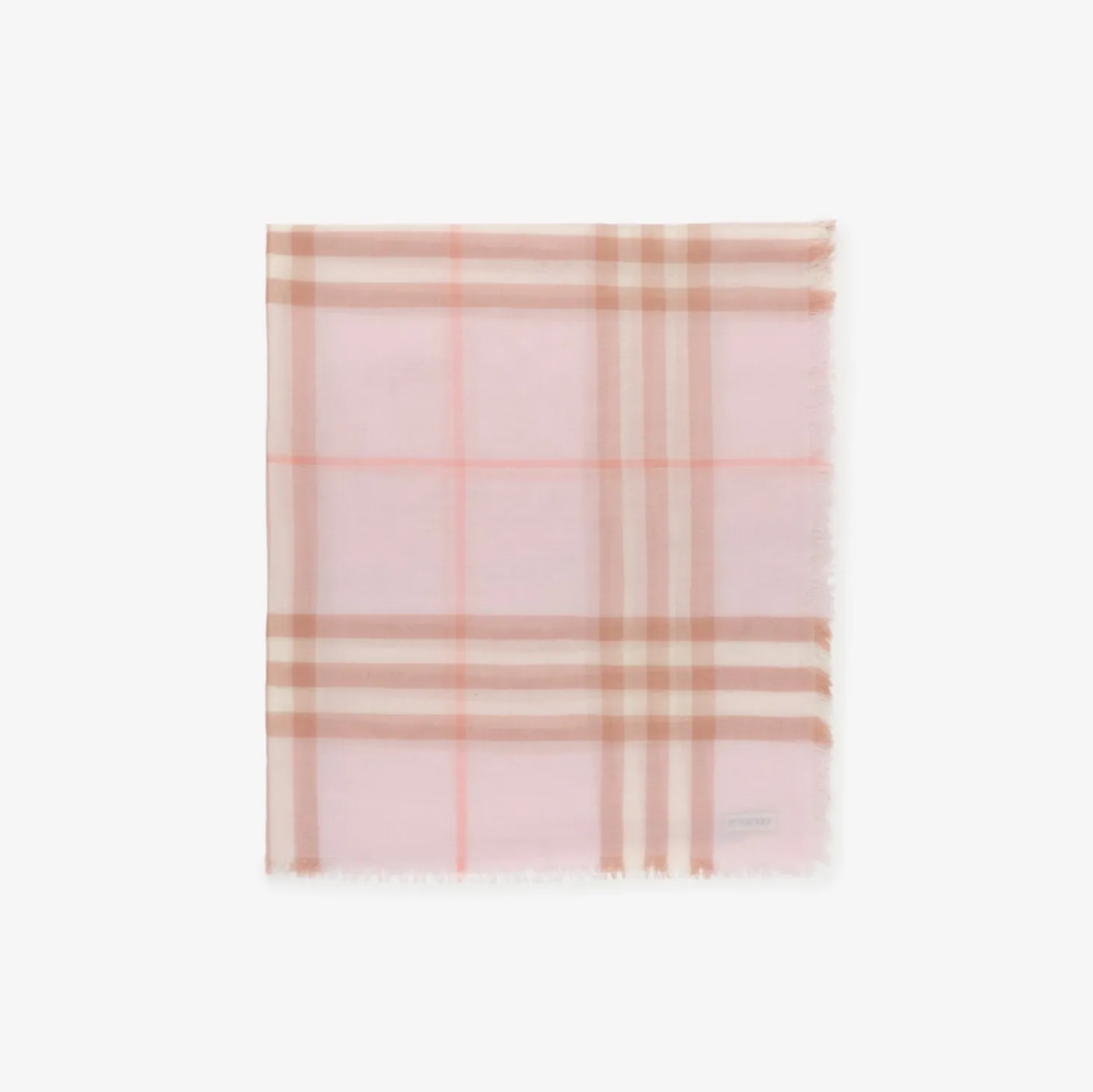 Wide Check Wool Scarf