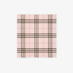 Wide Check Wool Scarf