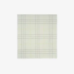 Wide Check Wool Scarf