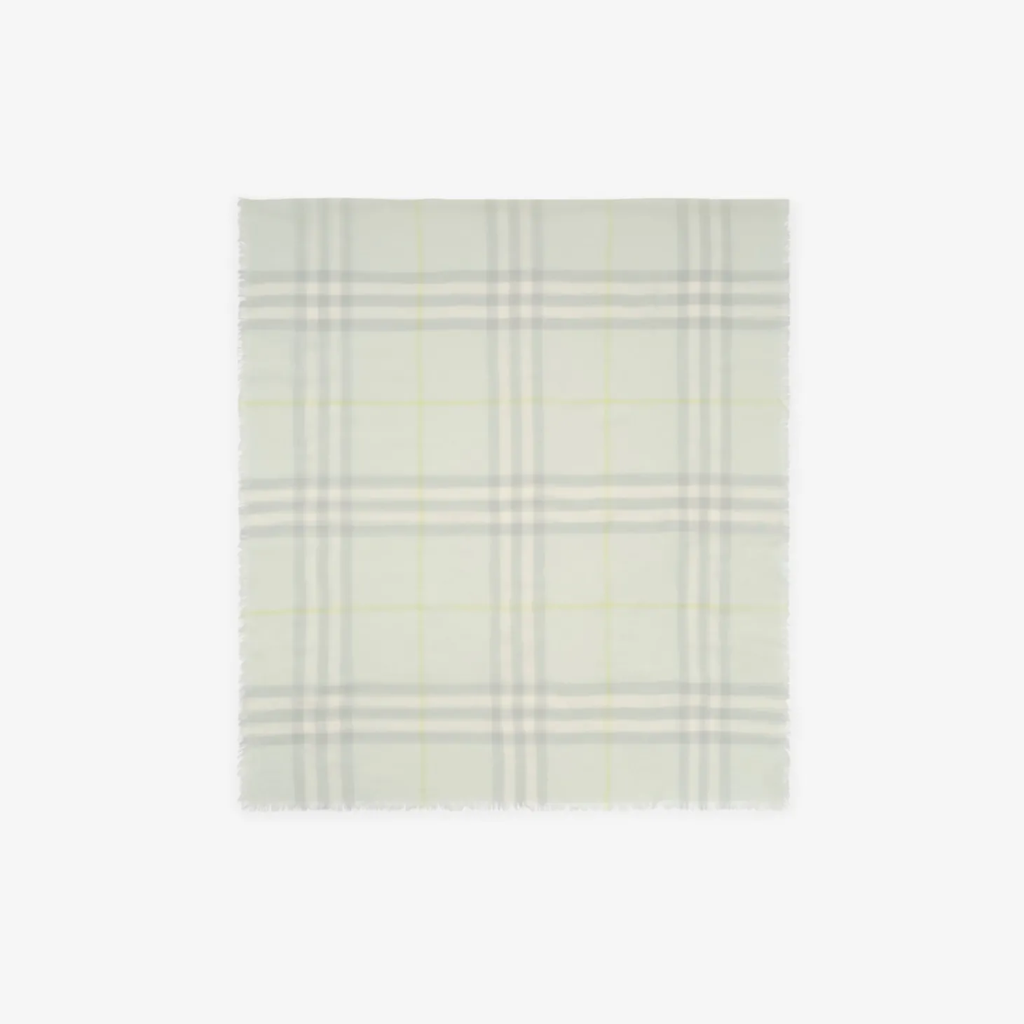Wide Check Wool Scarf
