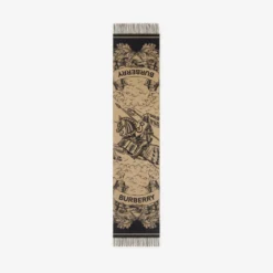 Wide Gallant Knight Cashmere Scarf