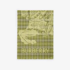 Wide Knight Check Wool Silk Scarf