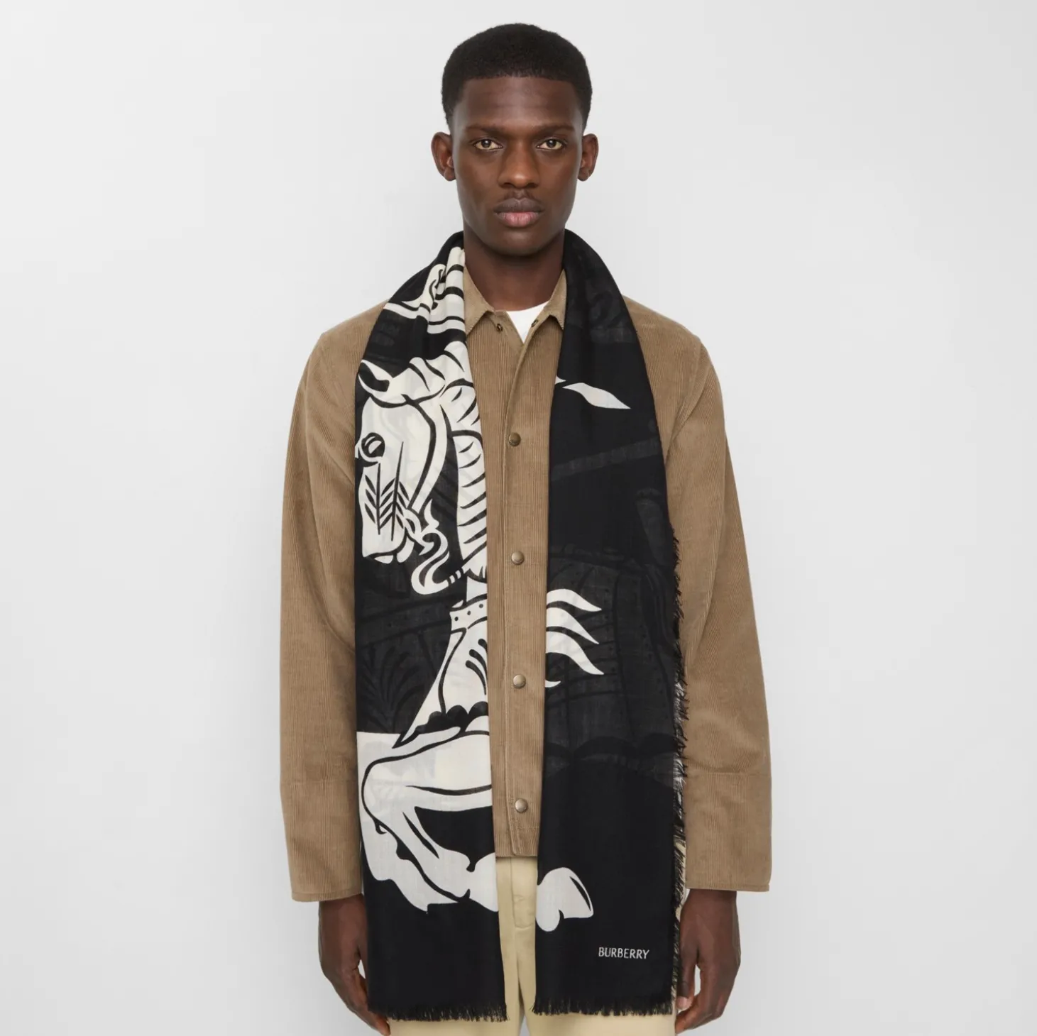 Wide Knight Wool Scarf