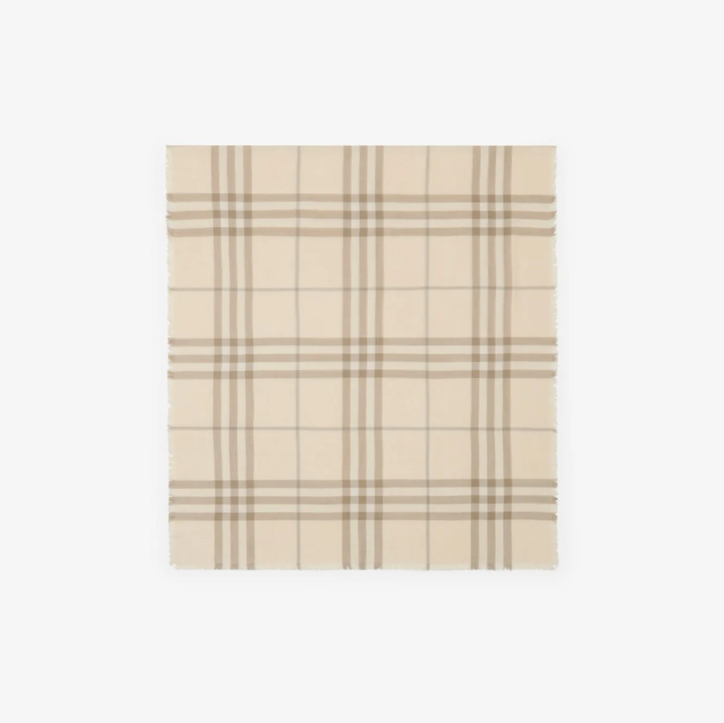 Wide Reversible Check Wool Silk Scarf
