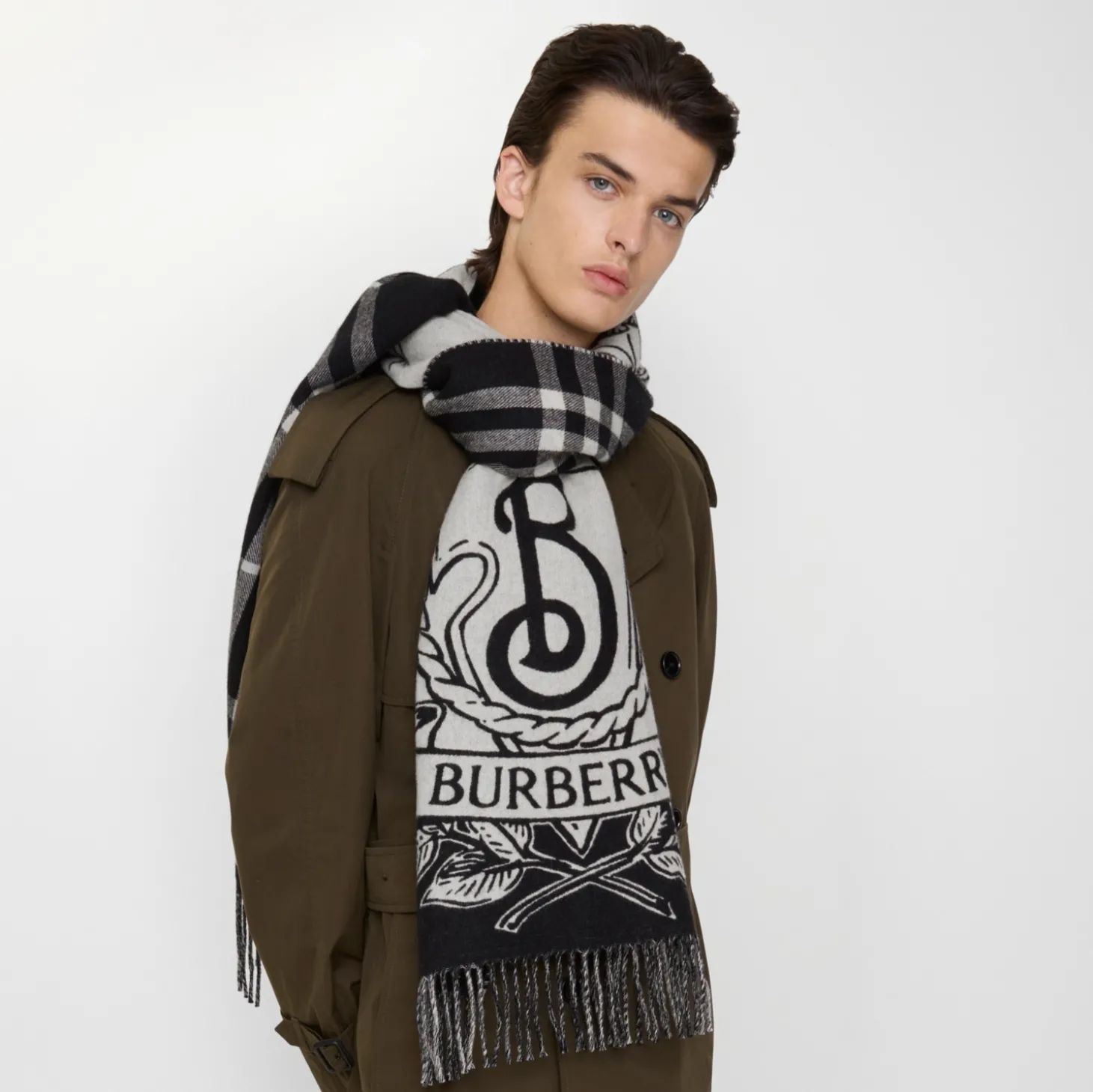 Wide Reversible Stormy Knight Scarf