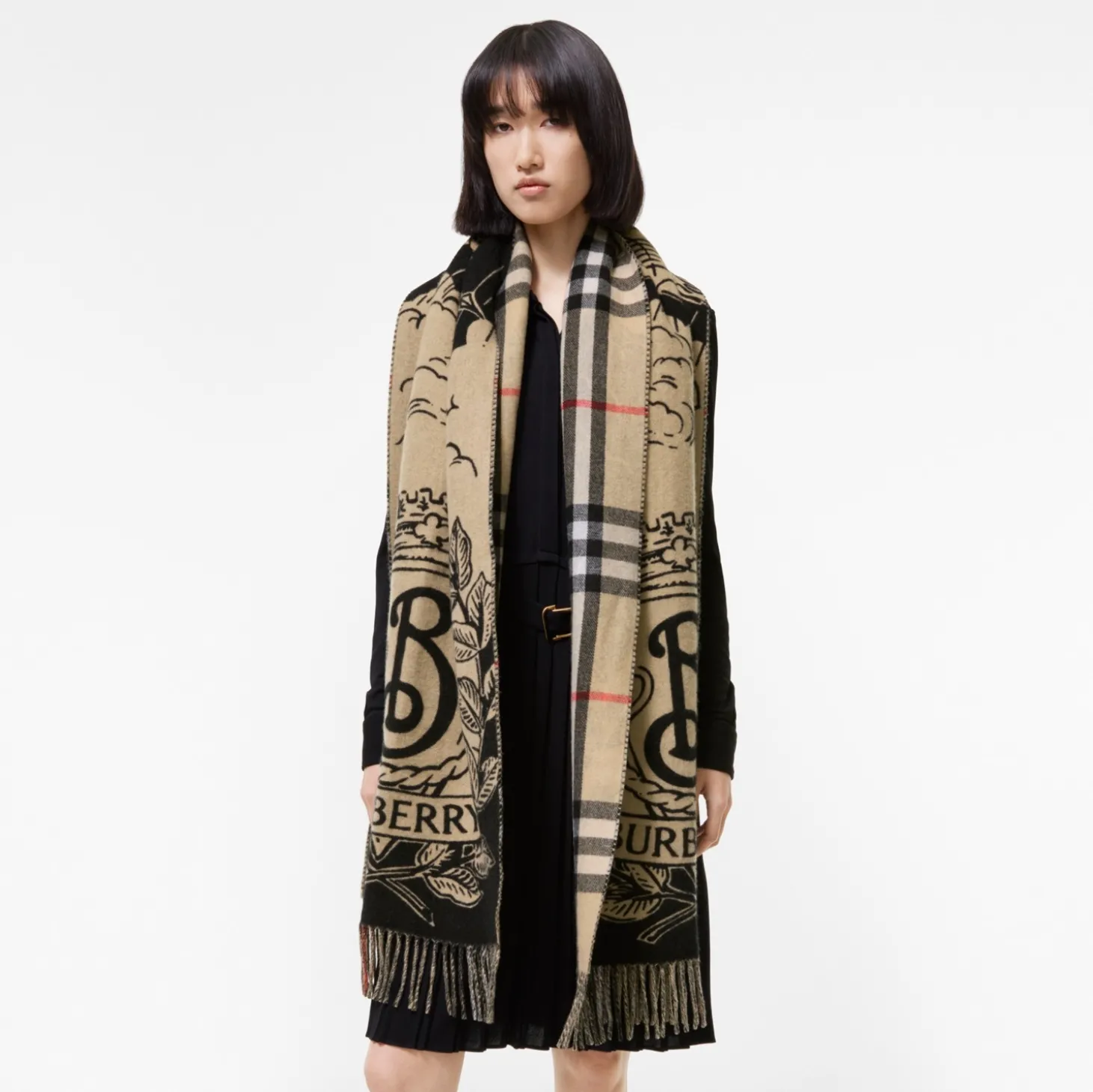 Wide Reversible Stormy Knight Scarf