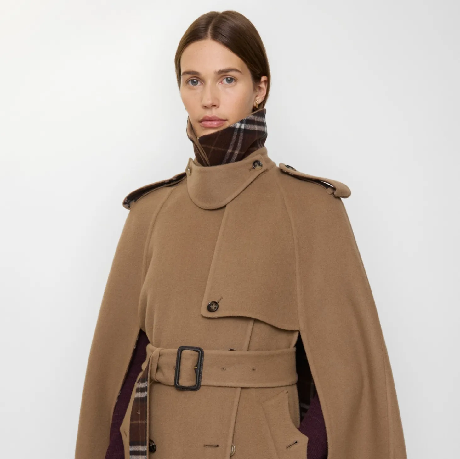 Wool Belmont Trench Cape
