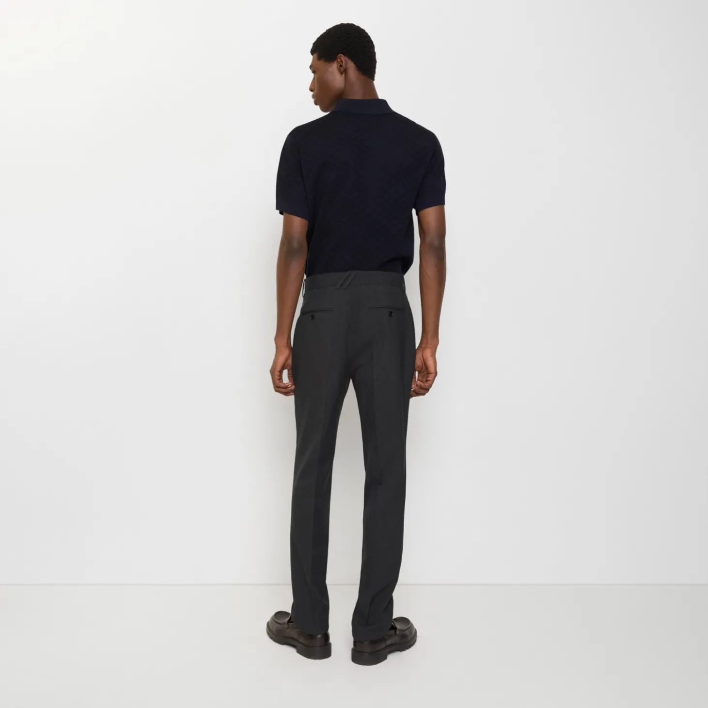 Wool Blend Tailored Trousers