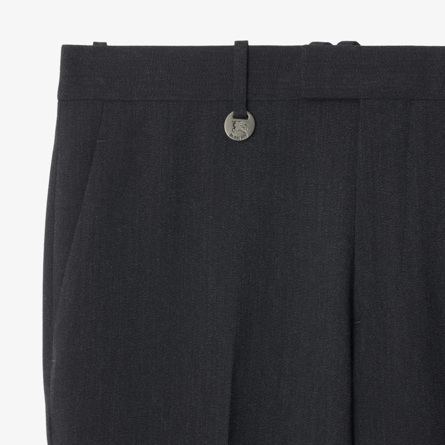Wool Blend Tailored Trousers
