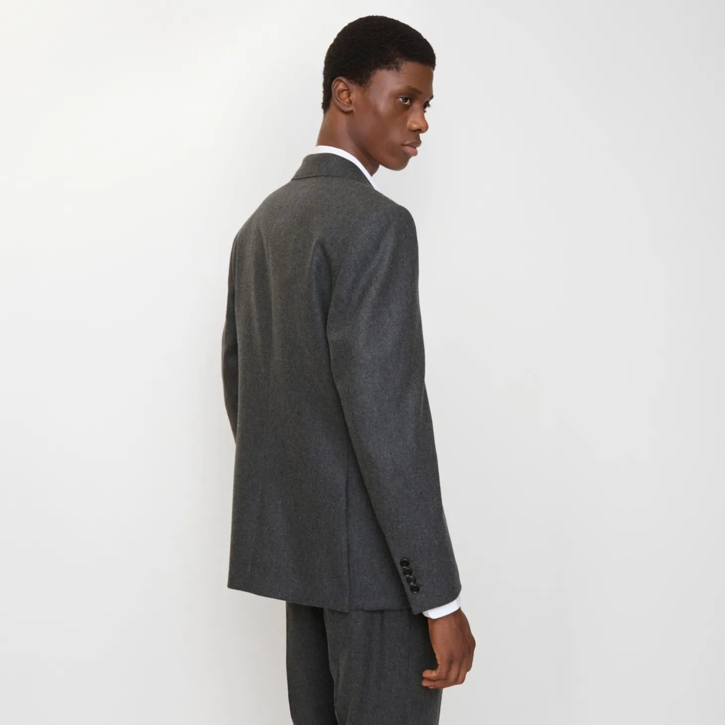 Wool Flannel Tailored Jacket