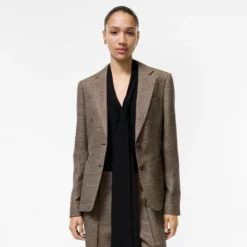 Wool Linen Blend Tailored Jacket